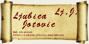 Ljubica Jotović vizit kartica